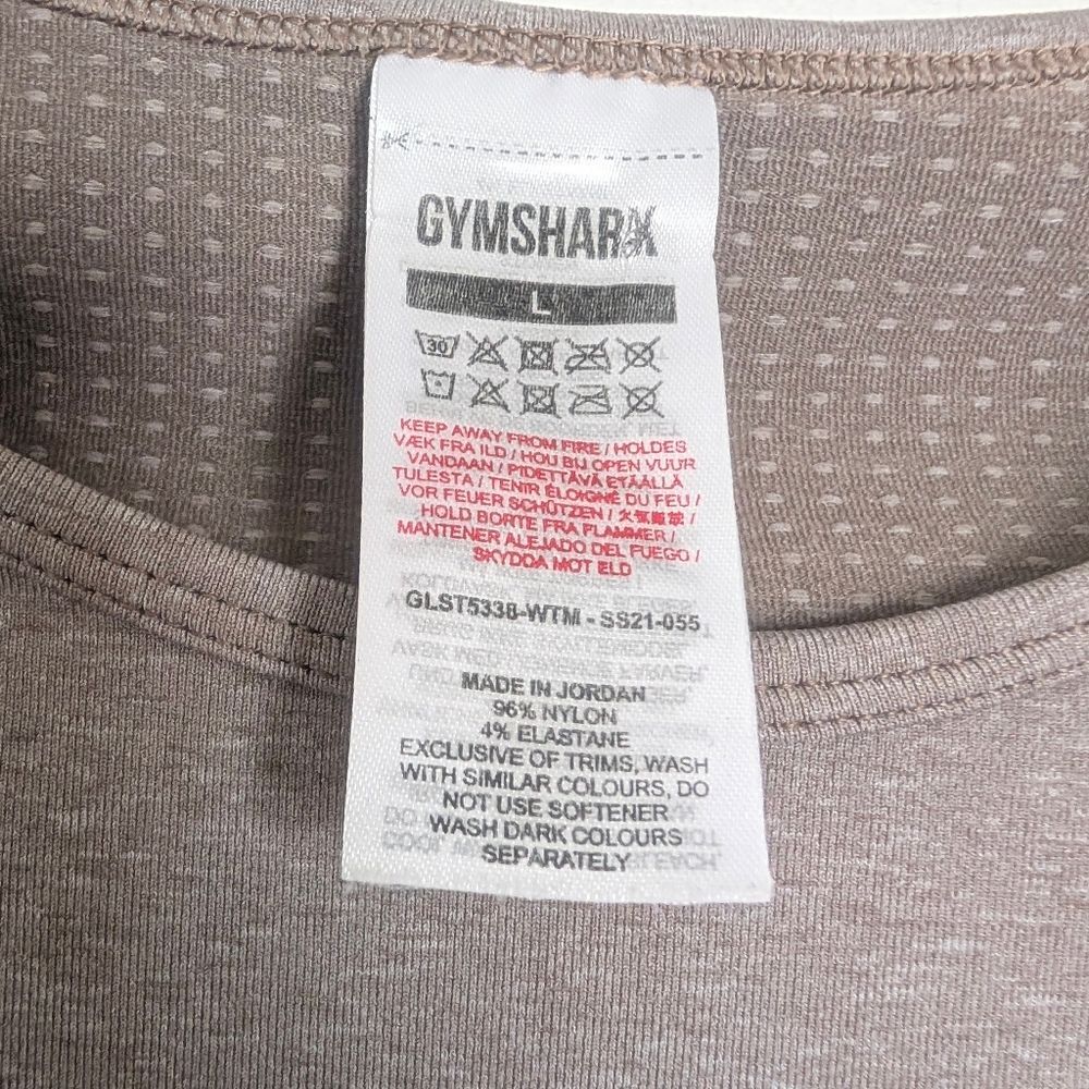 Gymshark Vital Seamless 2.0 T-Shirt Taupe Marl Size Large - Picture 6 of 7